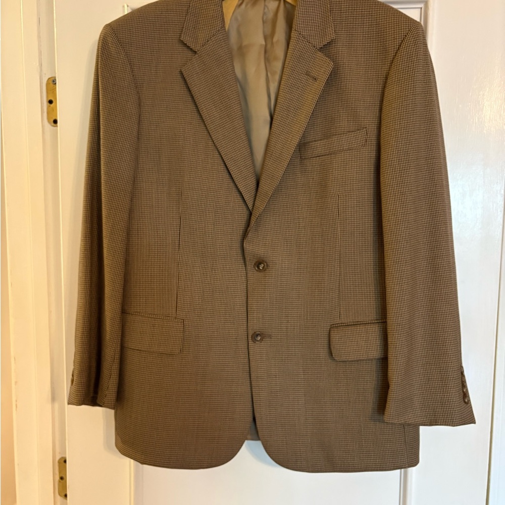 Jos. A. Bank Brown Checked wool Blazer 42s